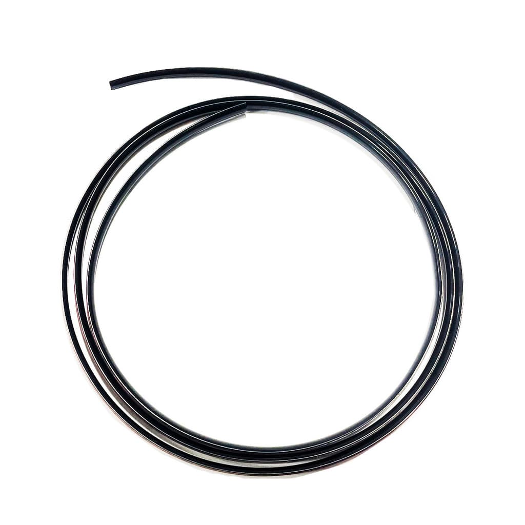 Friso 8mm Pestana Grade Parachoque preto brilhante 2 metros