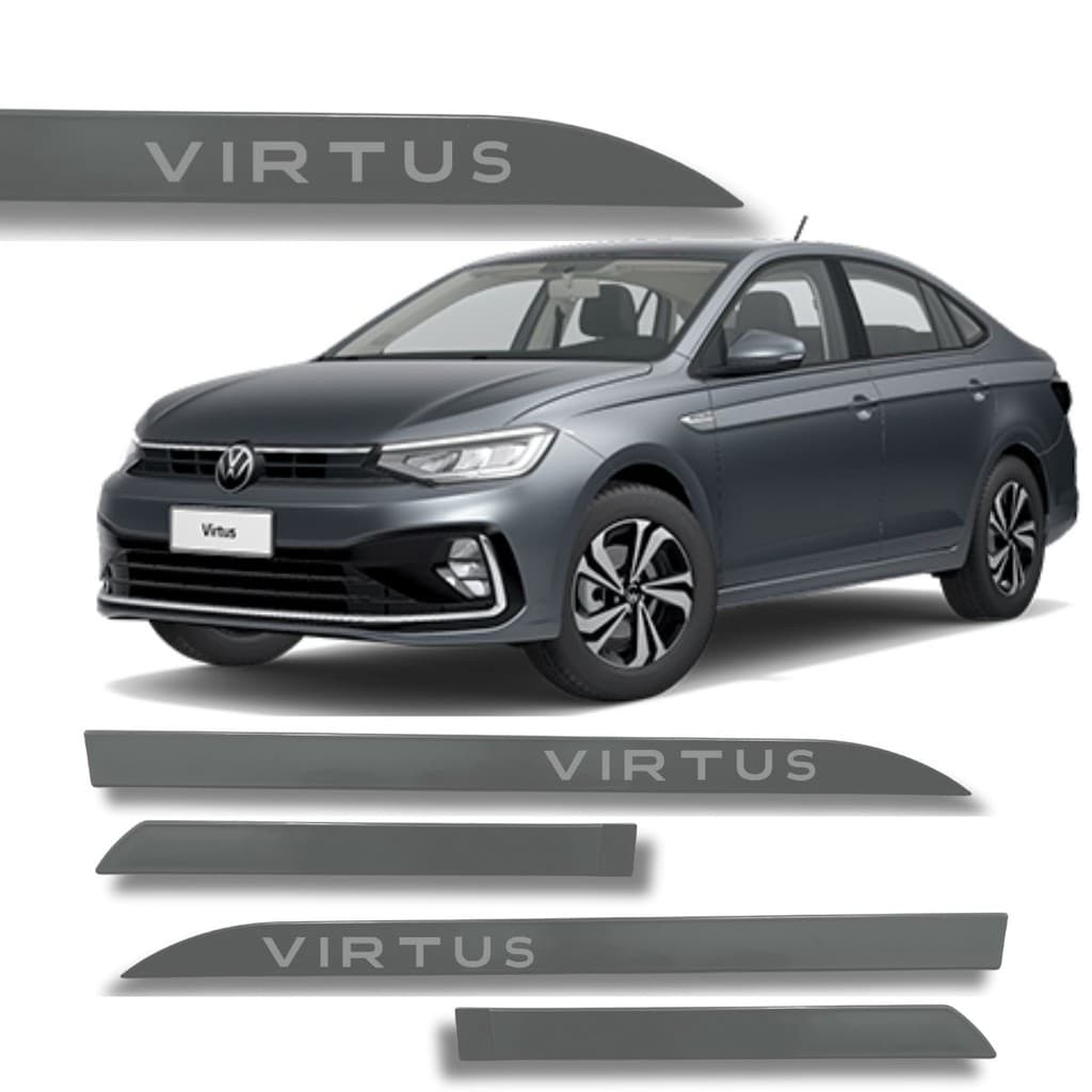 Friso Porta Lateral Vw Virtus Cinza Platinum 2010 até 2025