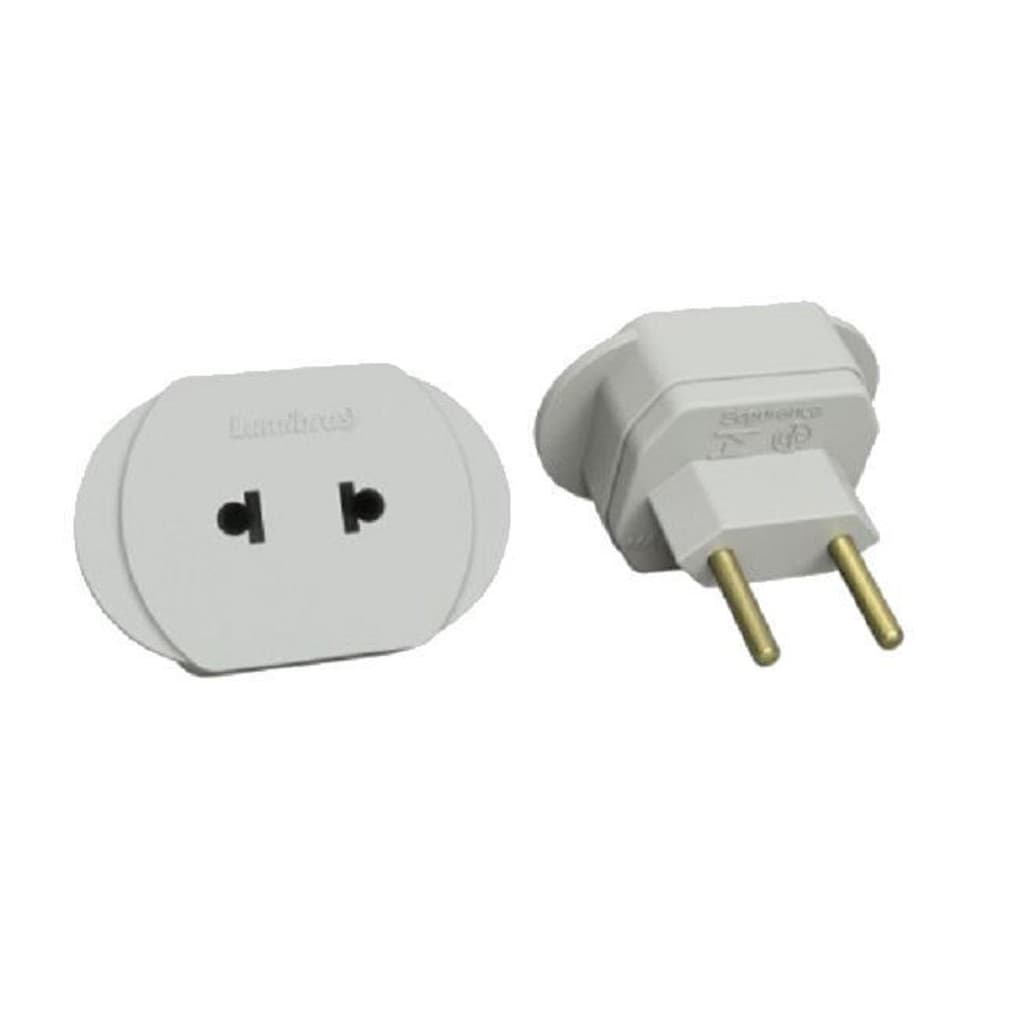 Kit 5 Adaptador Tomada 2 Pinos Redondo 2 Pinos Universal Redondo/Chato 10A Cores Variadas InterNEED