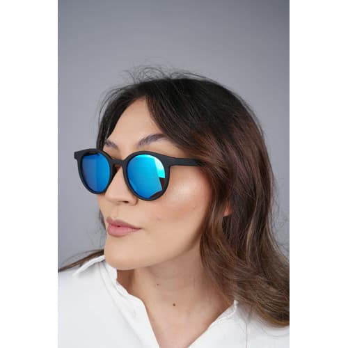 Óculos De Sol OnLevo Redondo Com Lente Espelhada Estiloso e Moderno Proteção Uv400 Armação Policarbonato com Case