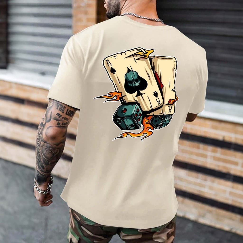 Camiseta Masaculina Manfinity Carta T-shirt Camisa 100% Algodão Malha 30.1