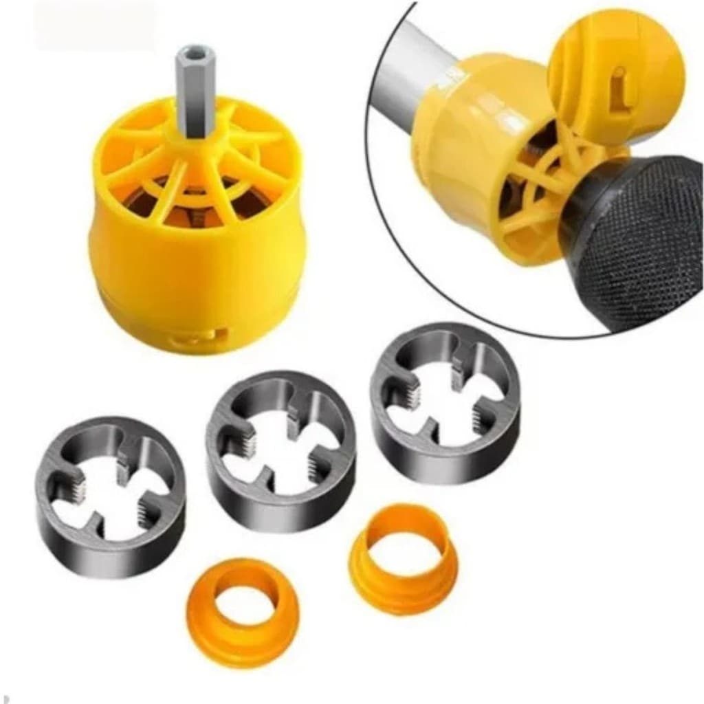 Kit Fazedor de Rosca Pvc 1,1/2,3/4 Parafusadeira Furadeira