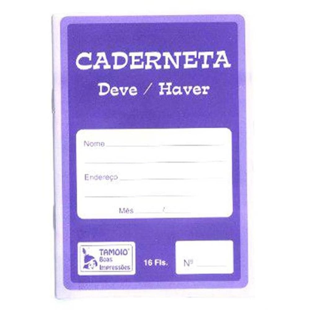 Caderneta Deve Haver 16 fls Tamoio