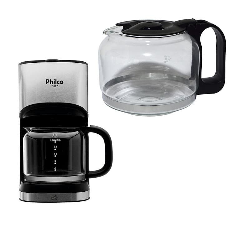 JARRA DE VIDRO PARA CAFETEIRA PHILCO PH17 PCFE1 COR: PRETO | ORIGINAL