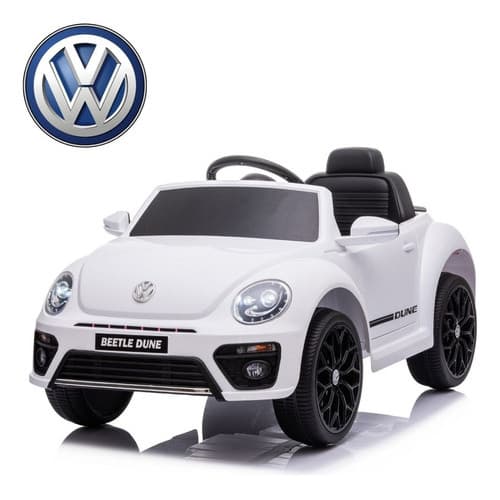 Carro Elétrico Infantil Beetle Dune, 6V, Controle Remoto, USB, Farol, Branco
