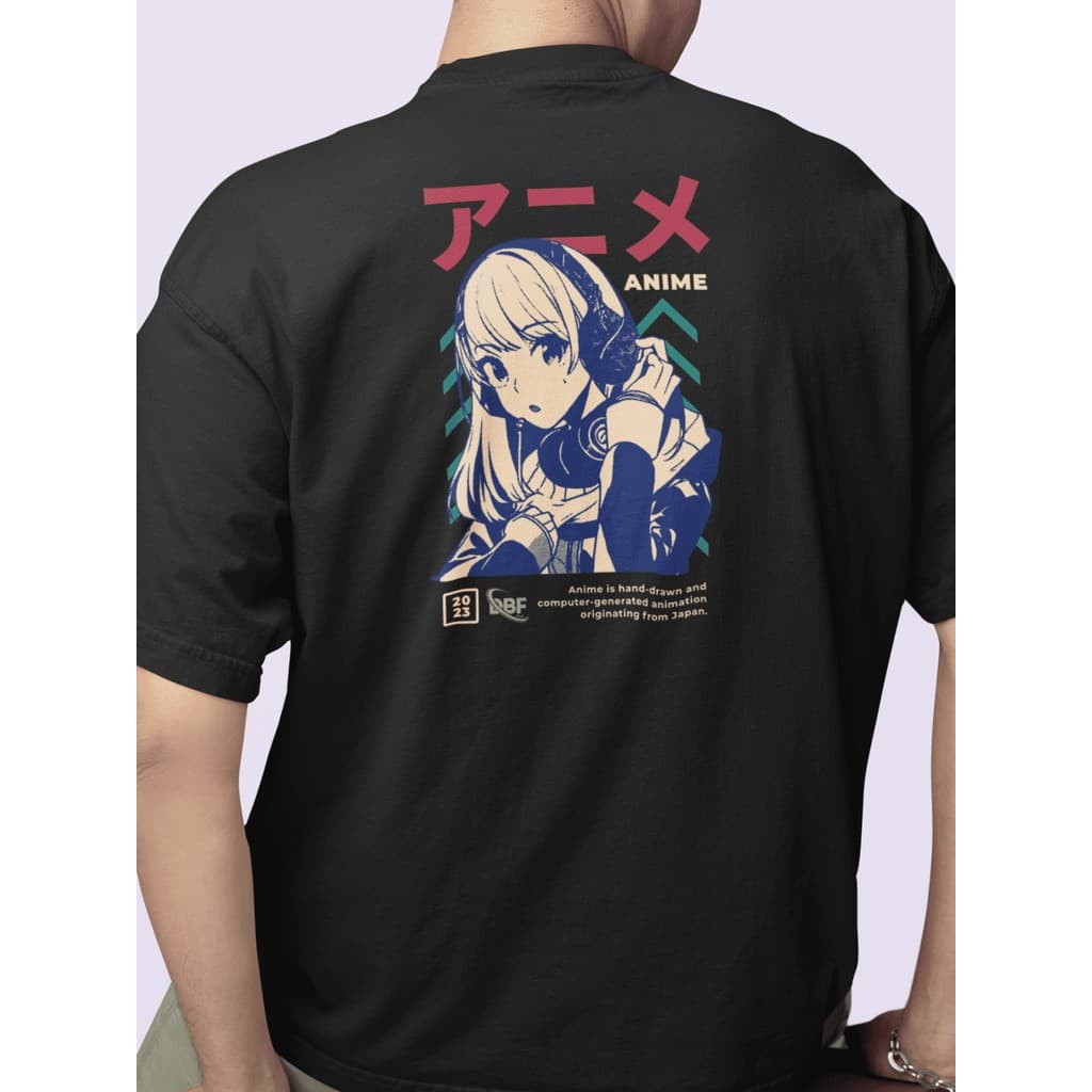 Camiseta Masculina 100% Algodão Gola Careca Blusa Streetwear Estilo de Rua Com Estampa Grande Anime Tokyo Mangá