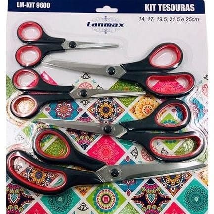 KIT C/ 5 TESOURAS LANMAX