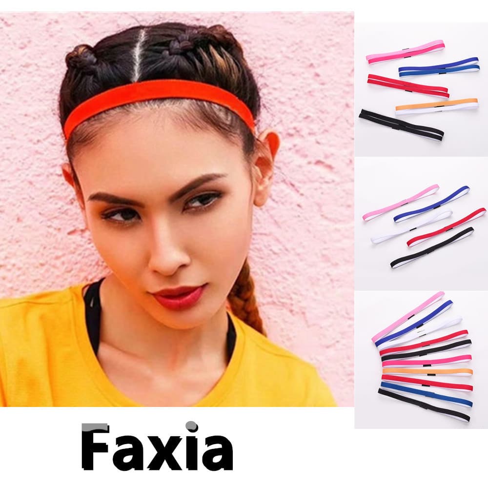 Faixa De Cabeça Antiderrapante Ginástica Esportiva Cabelo Colorida