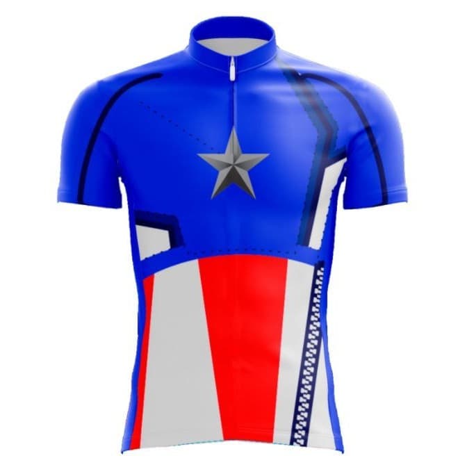 CAMISA SCAPE CAPITAO AMERICA AZUL - CICLISMO