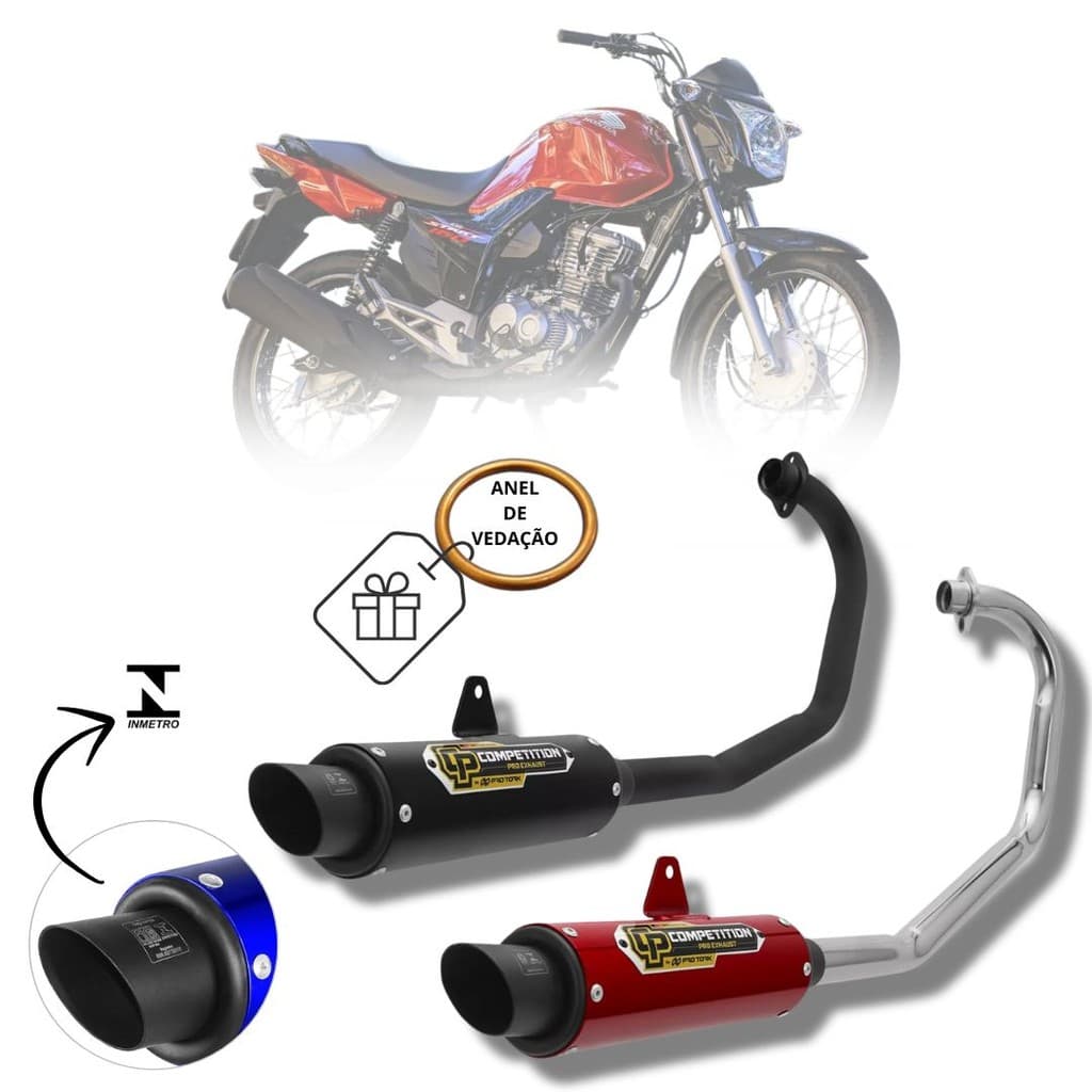 Ponteira Esportivo Start 160 Mais Anel Vedação 2016 a 2024 Para Moto Pro Tork Competition