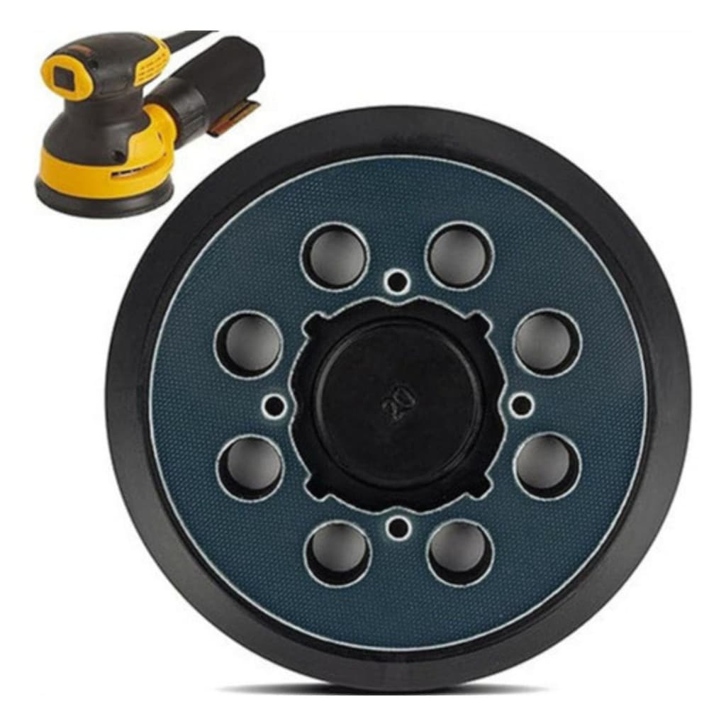 Base Almofada Lixadeira Roto Orbital 5” Compatível Dewalt DWE6421 Velcro Reposição