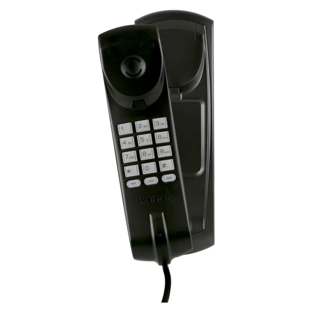 Telefone Gôndola com Fio Intelbras com Função Interfone  TC 20 Preto