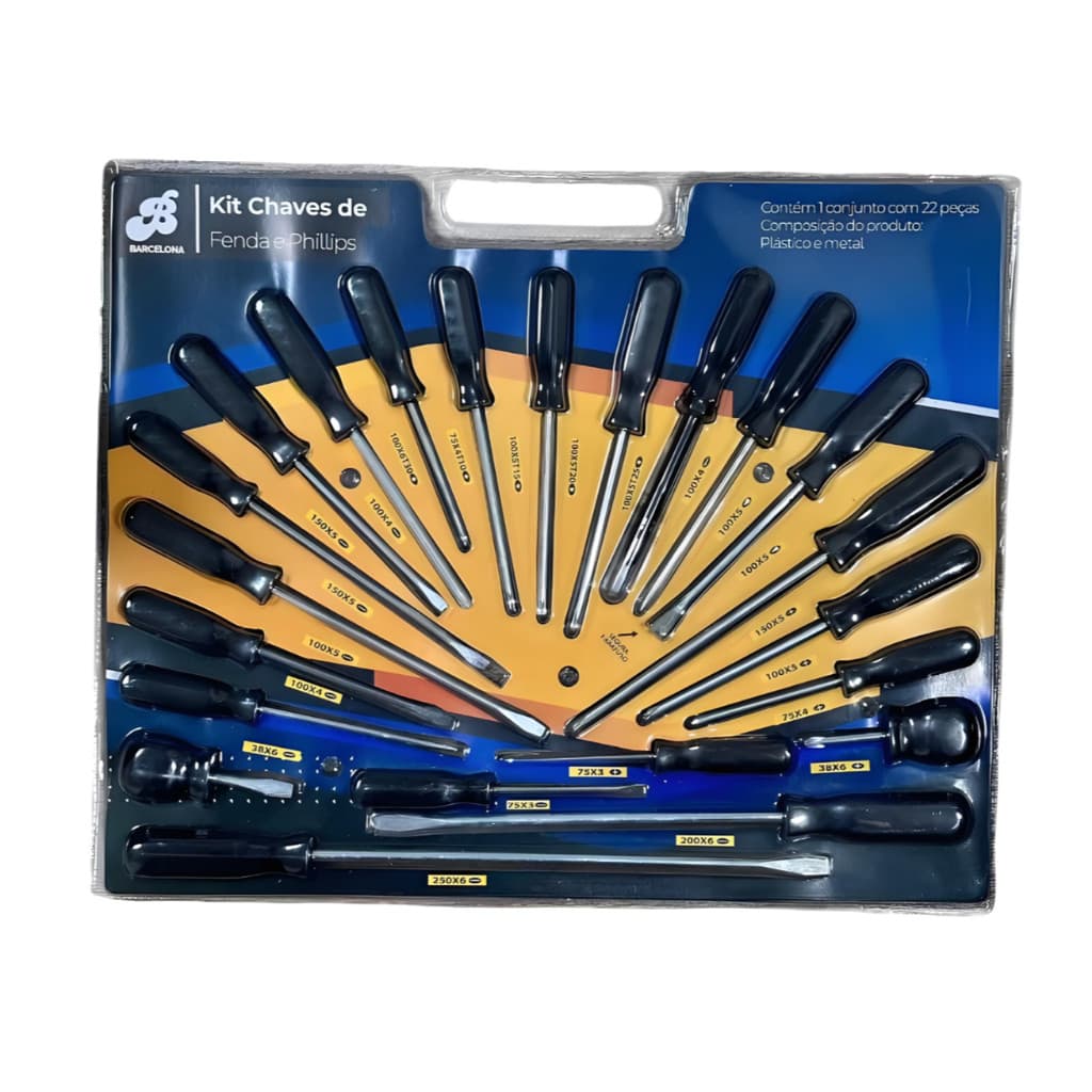 Kit Jogo De Chaves Fenda Torx Philips 22 Pecas