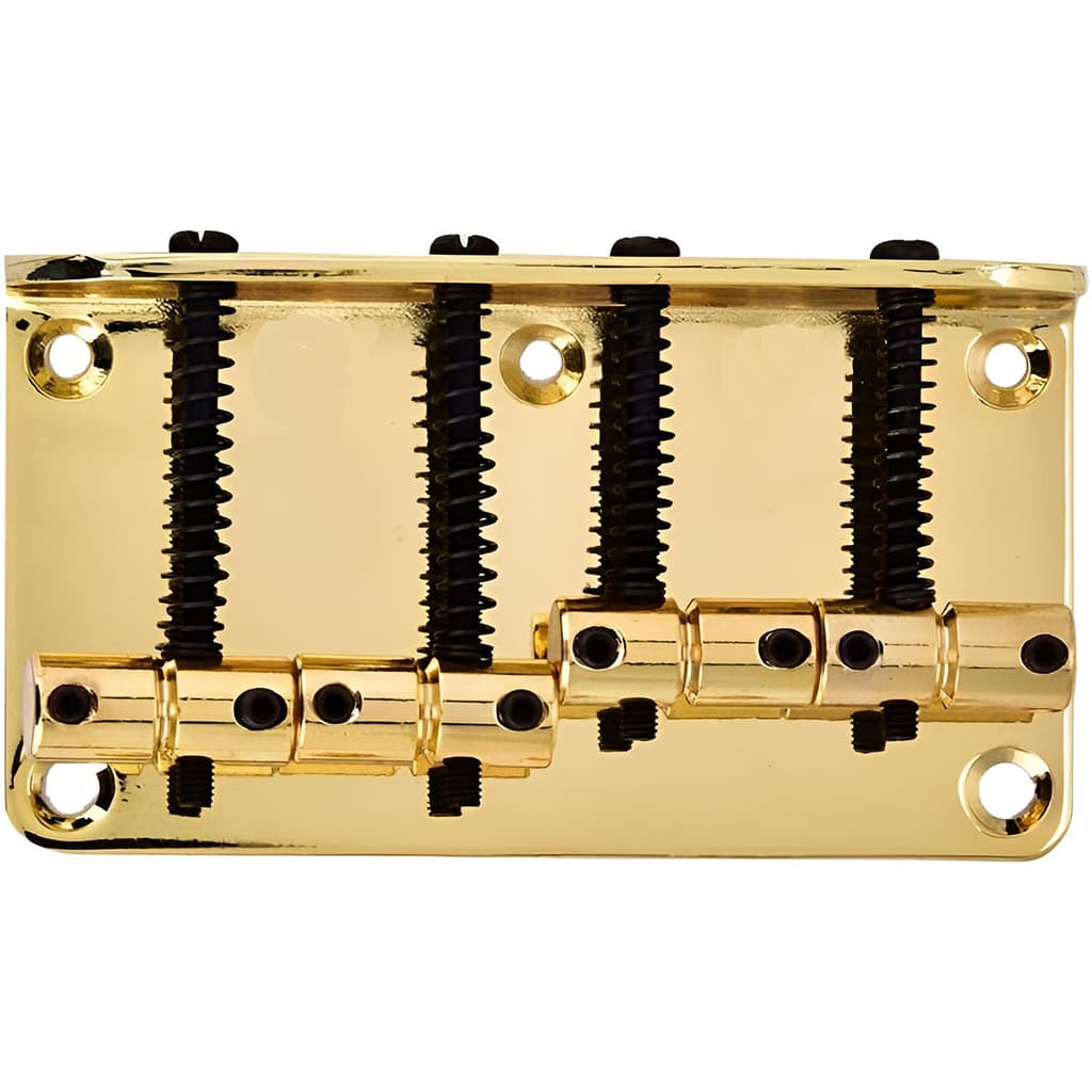 Ponte Vintage 4 Cordas Para Contra Baixo Estilo Precision Bass Jazz Bass Dourada