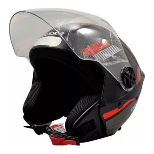 Capacete Moto Aberto Ebf Spark Jet Sting Preto