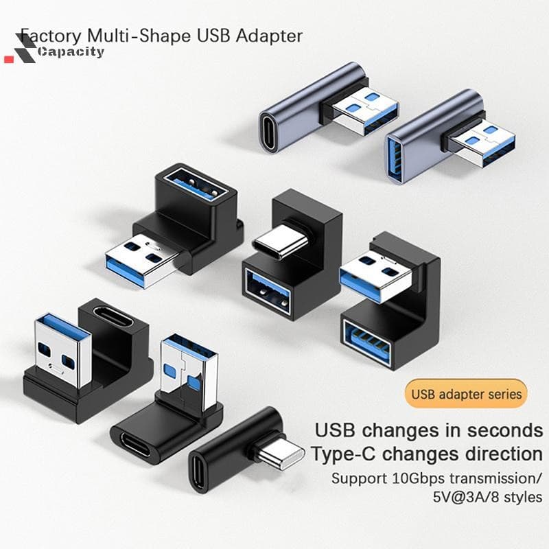 Capacidade USB-A Adaptador De Telefone Móvel 90 Graus C Para Ângulo Reto 3.0 Macho Tipo Conenctor Disco De Computador
