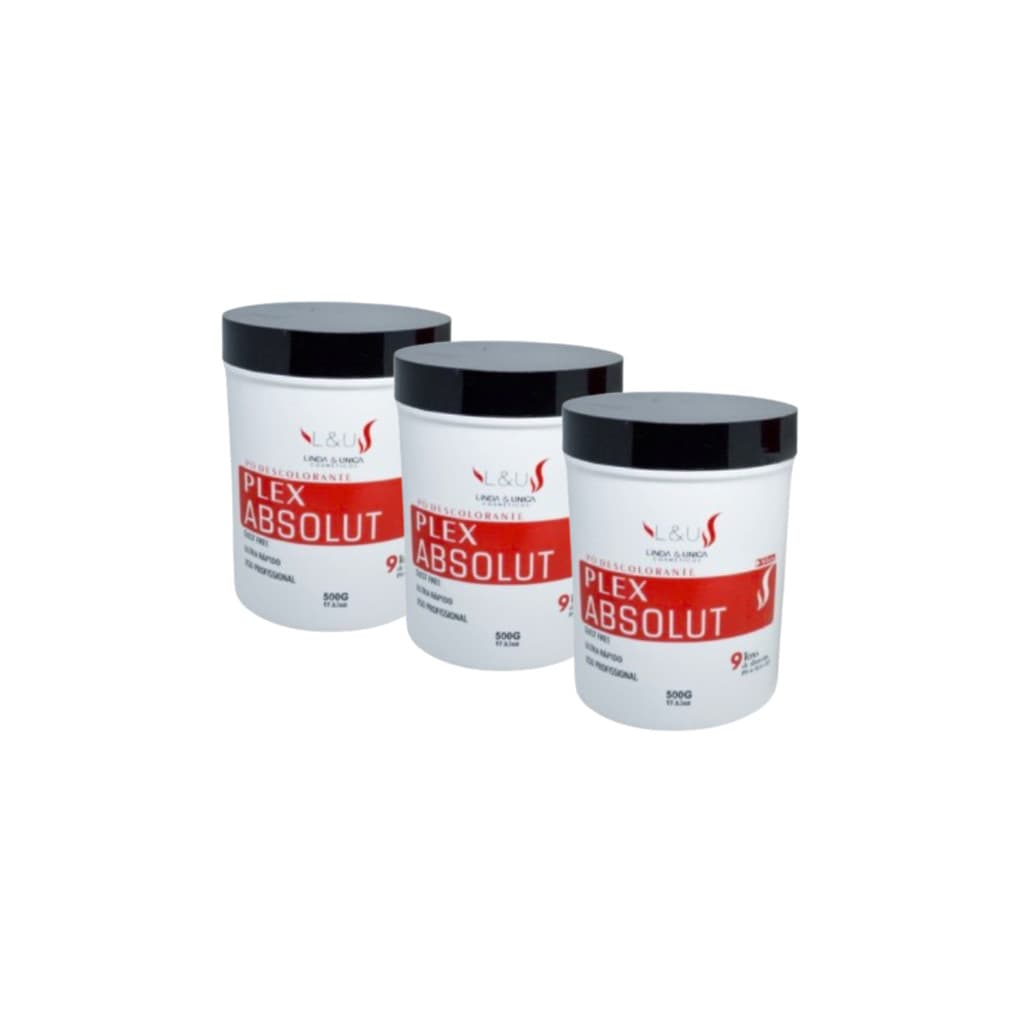 Kit Com 03 Pó Descolorante Plex 9 Tons 500g Linda & Única