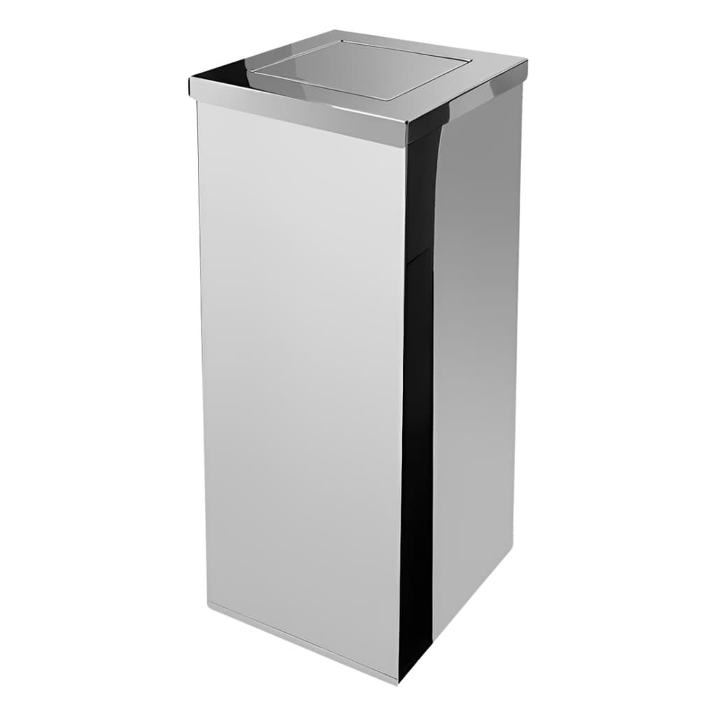 Lixeira Quadrada Inox 36 a 50 Litros Tampa Basculante