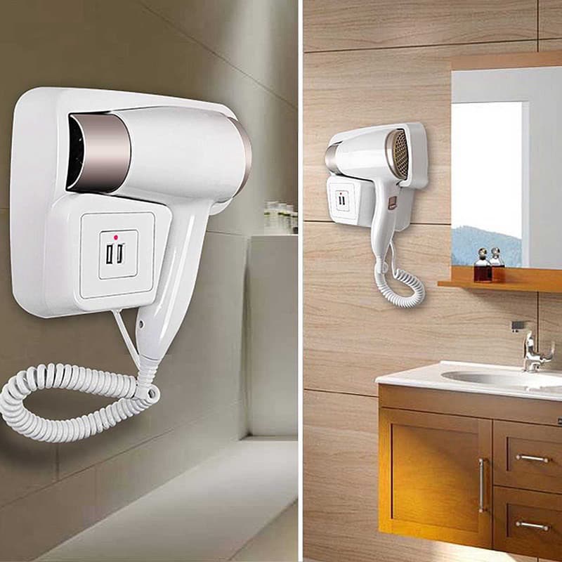 Secador De Cabelo Hotel Profissional Fixado Na Parede - Secador Banheiro De Hotel
