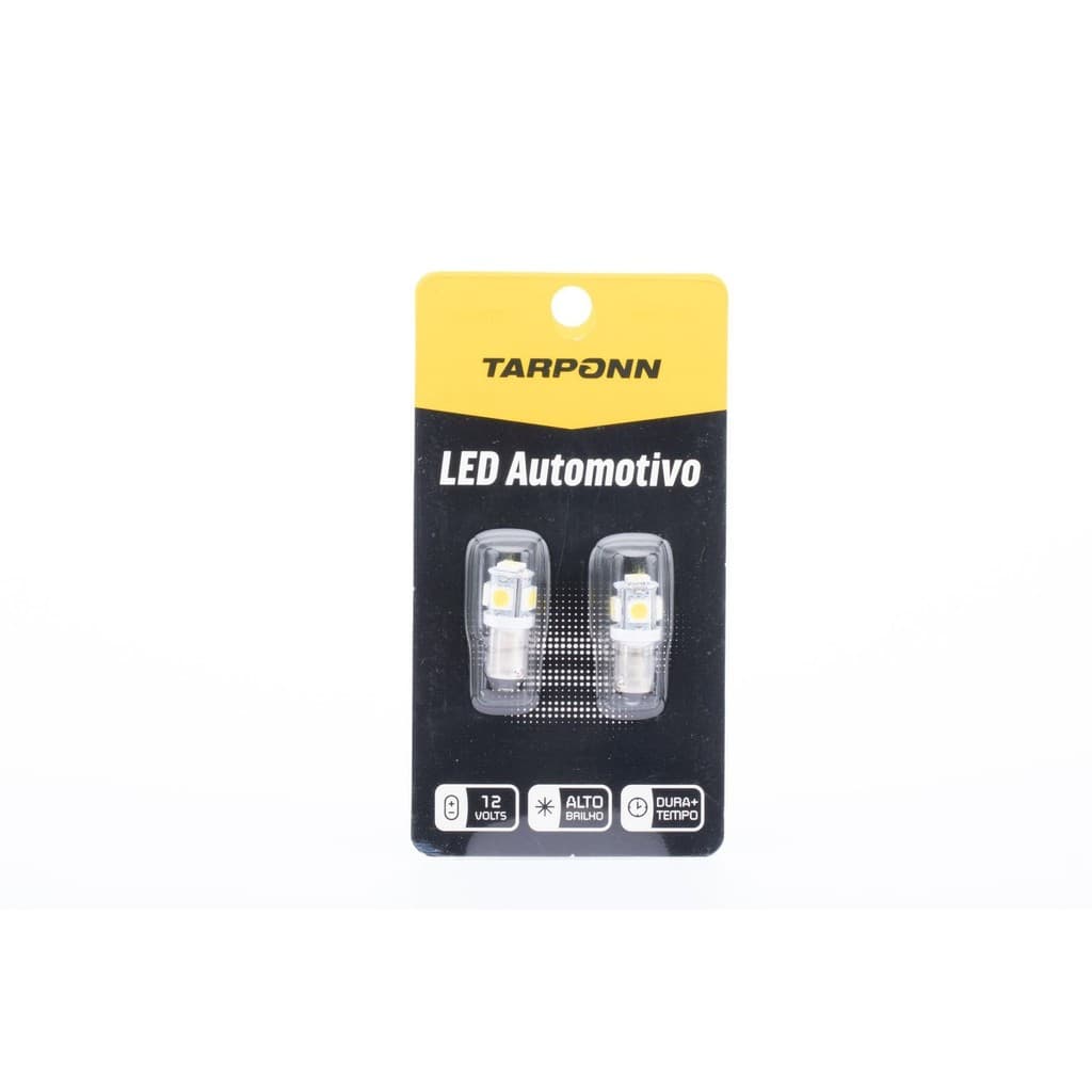 Par Lâmpada Led Ba9s 5 Leds 24v 6000k Tarponn