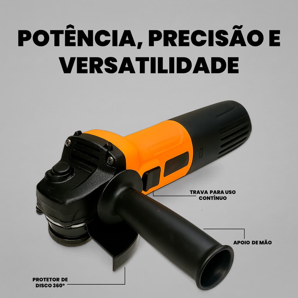 Ferramenta de Lixar Esmerilhadeira 115mm 720w 220v Corte Seguro