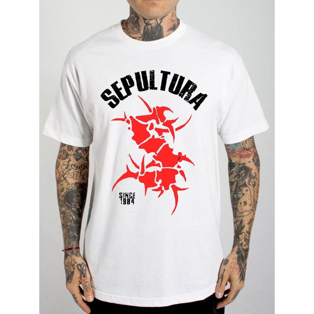 Camiseta Banda Sepultura 100% Algodão rock
