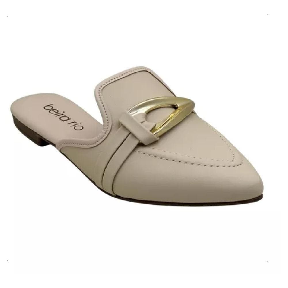 MULE FEMININO BEIRA RIO BICO FINO CASUAL DETALHE FIVELA