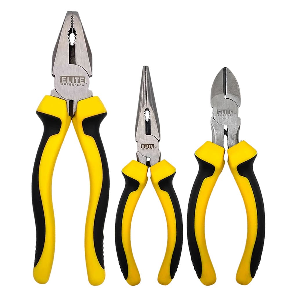 Kit 3 Alicates - Universal, Bico e Corte Diagonal Elite