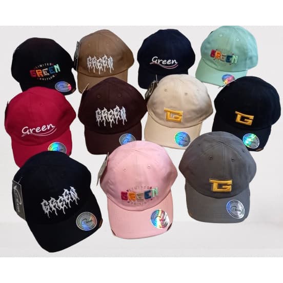 Bone Bordado Green Premium Dad Hat Com Aba Curva Rasgadinha