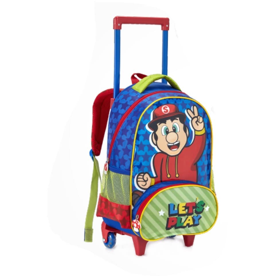 Mochilete Com Alça Costas 16" Let's Play Denlex DL1834