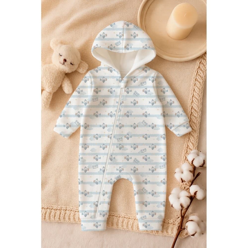 Macacão Aviõezinhos - Soft Capuz  - Bebê - Menino