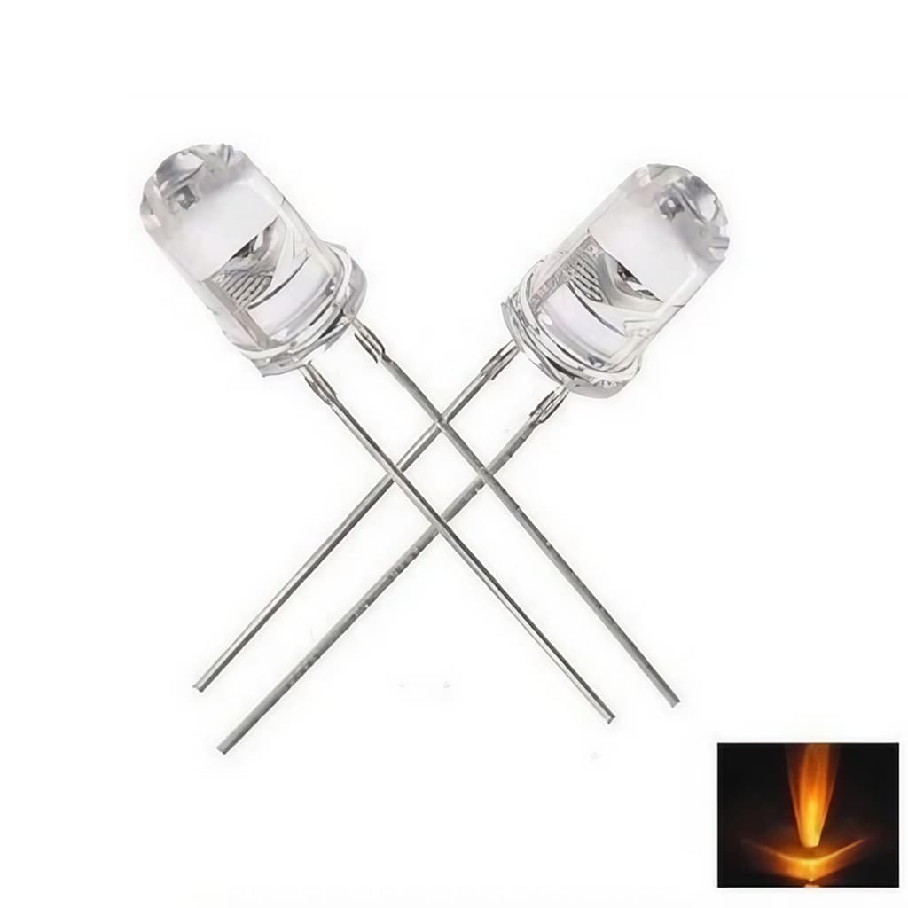 Kit 20 Peças Led Alto Brilho 5mm leds Amarelo Cód128
