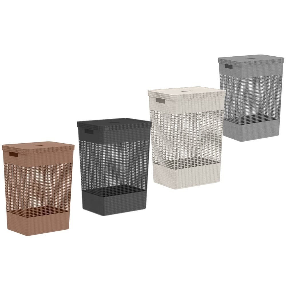 Cesto Organizador para Roupas Sujas, Limpas Com Tampa 49 Litros OU Martiplast