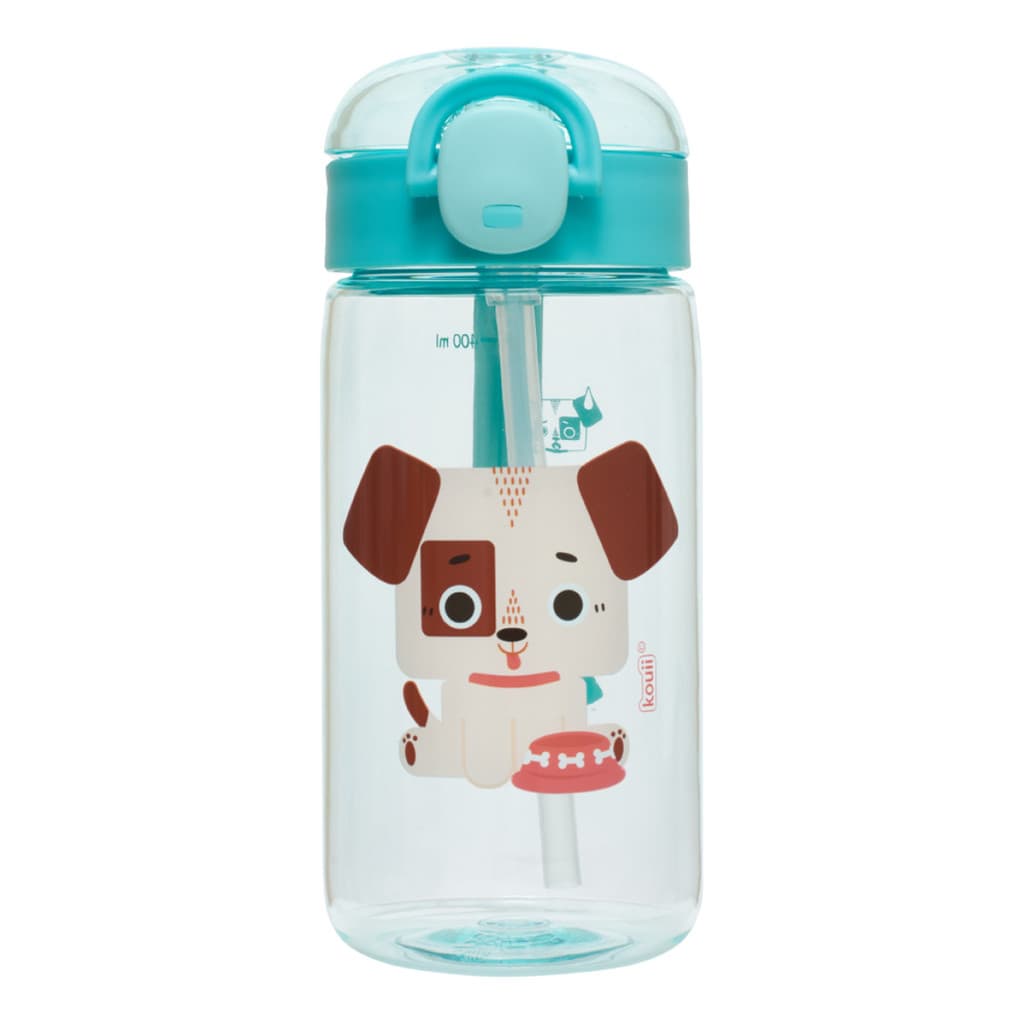 Garrafa Com Canudo 460 Ml Kouii Cachorro Theo