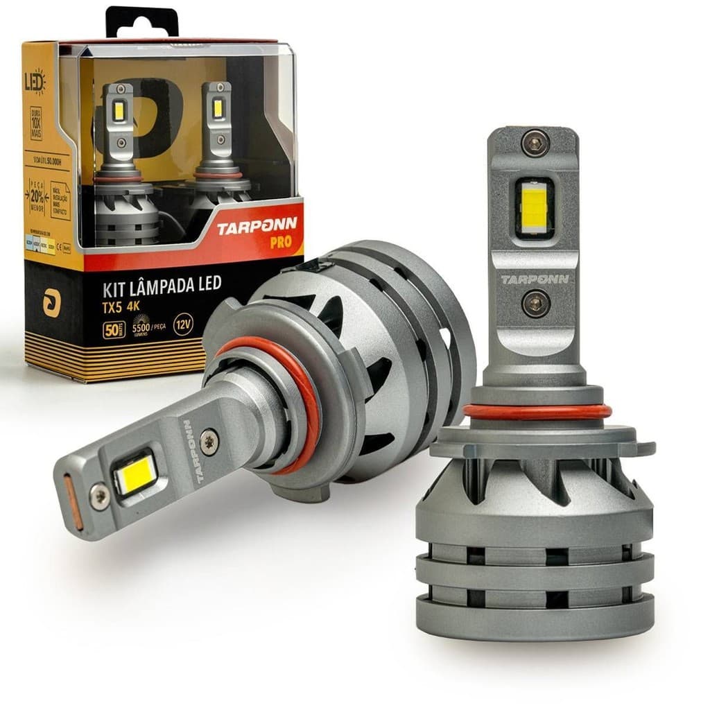 Kit Lâmpada Led Tx5 Pro 4k Hb3/hb4 11000lm Tarponn