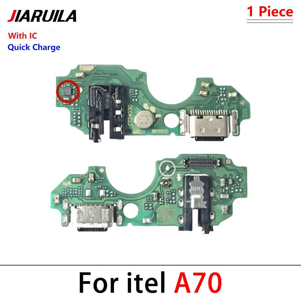 Para itel A70 Placa De Carregamento Do Carregador USB Com Porta ic Jack Conector Cabo Flexível Peças Reparo