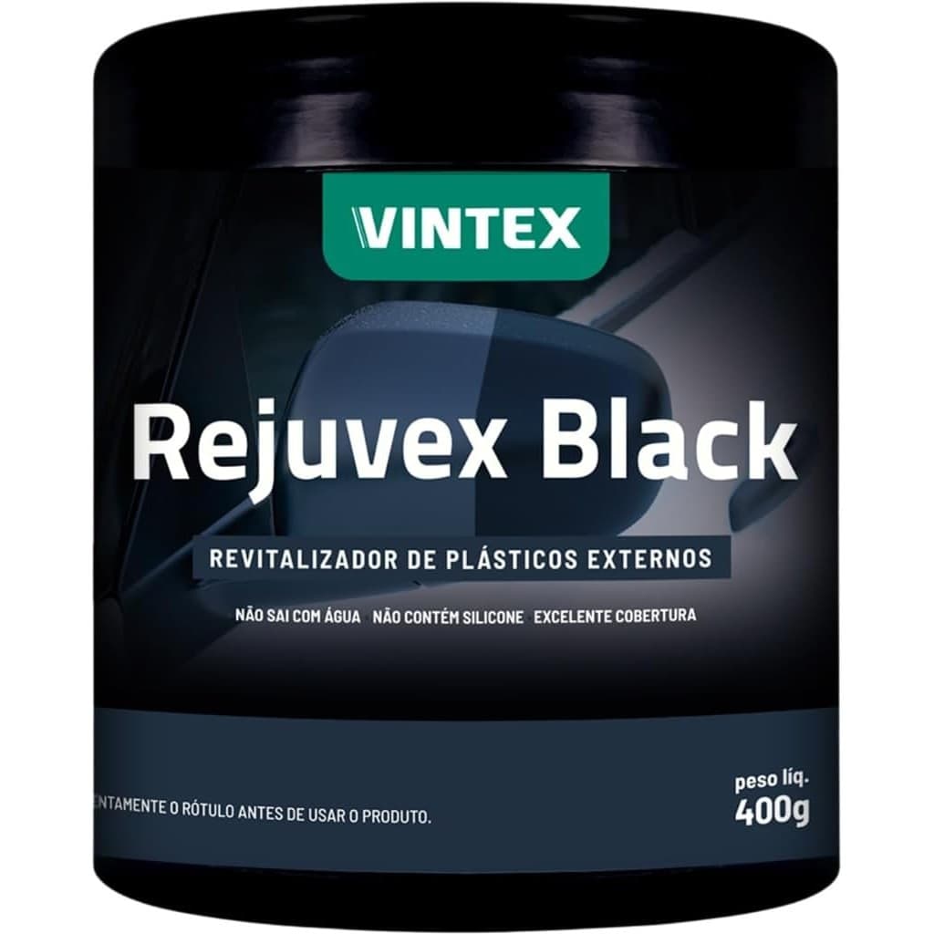Revitalizador Parachoque E Plásticos Rejuvex Black Edition 400g Vintex