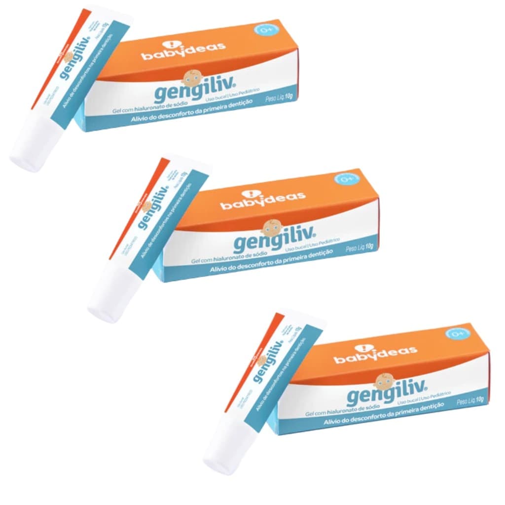 Kit 3 Gengilivi  - Pomada P/ Alivio na Gengiva do Bebê