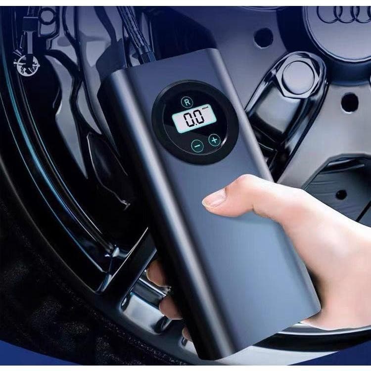 Compressor Detector de Ar Portátil Recarregável Com Fio Sem Fio USB Calibrador Pneu de Carro