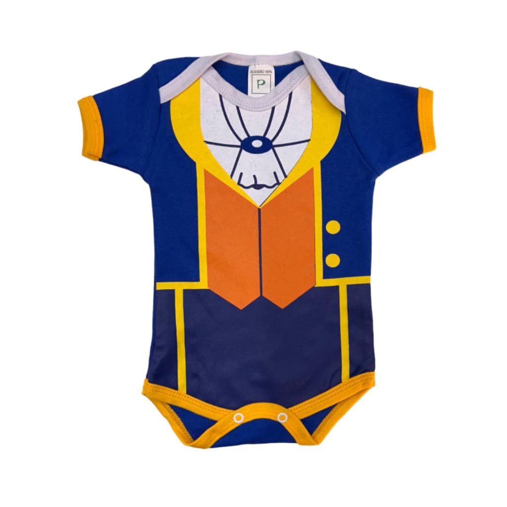 Body Fera Bela 100% Algodão Temático Bebê Mesversário