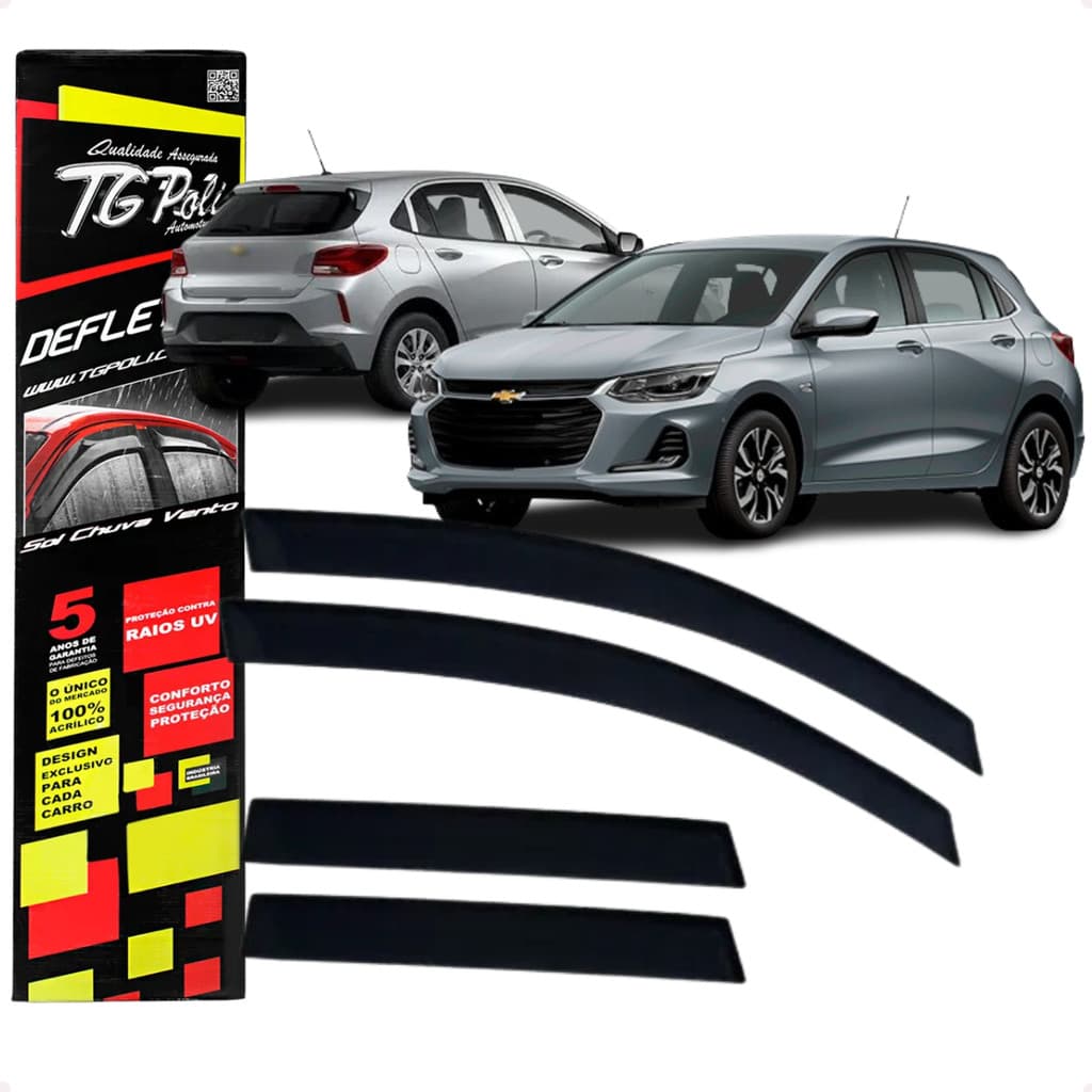 Calha de Chuva Defletor Chevrolet Onix 2020 2021 4 Portas Original TG Poli