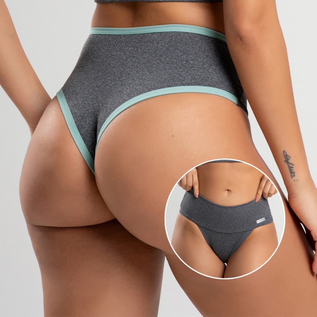 Kit 10 Calcinha cós alto segura barriga Cinta Modeladora Feminina calcinha cintura alta