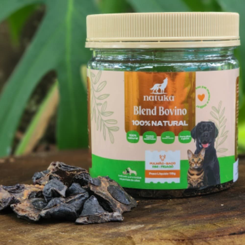 Blend Bovino Petisco Natural para Cães e Gatos 115gr - Natuka