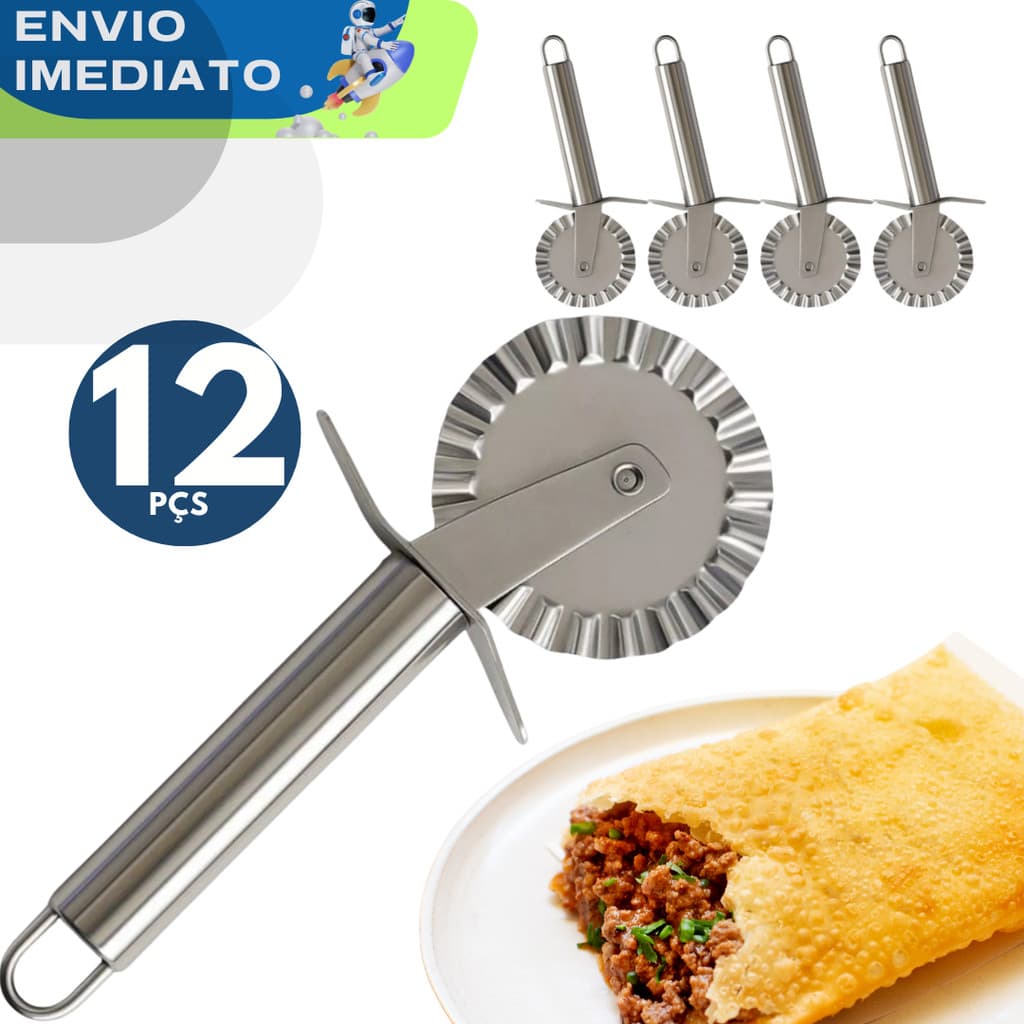 LIQUIDAÇÃO 12 Carretilha Cortador de Pastel Premium Casa Buffet Restaurante Massas Utensílios de Cozinha Fogazza