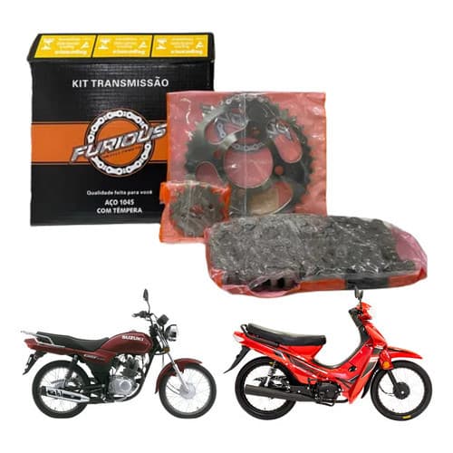 KIT TRANSMISSÃO SUZUKI GS 120 SHINERAY PHOENIX 50CC S/RETENTOR