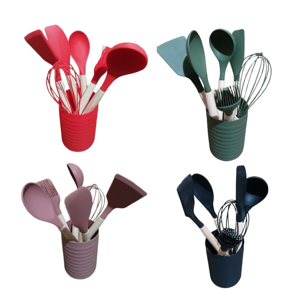 Ultensilios de cozinha de silicone kit silicone utensílios 7peças