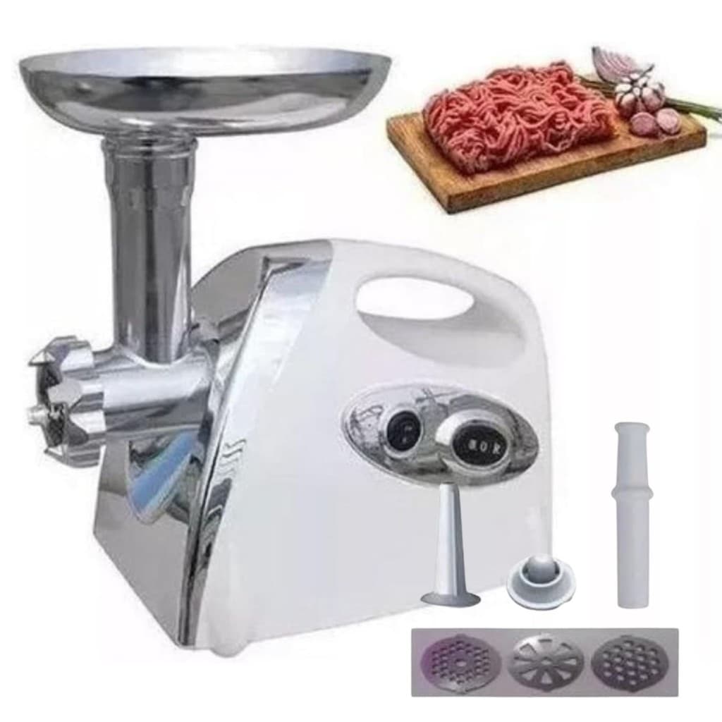 Moedor Eletrico de Moer Carne 110V Máquina para Fazer Linguiça Profissional Residencial Elétrica