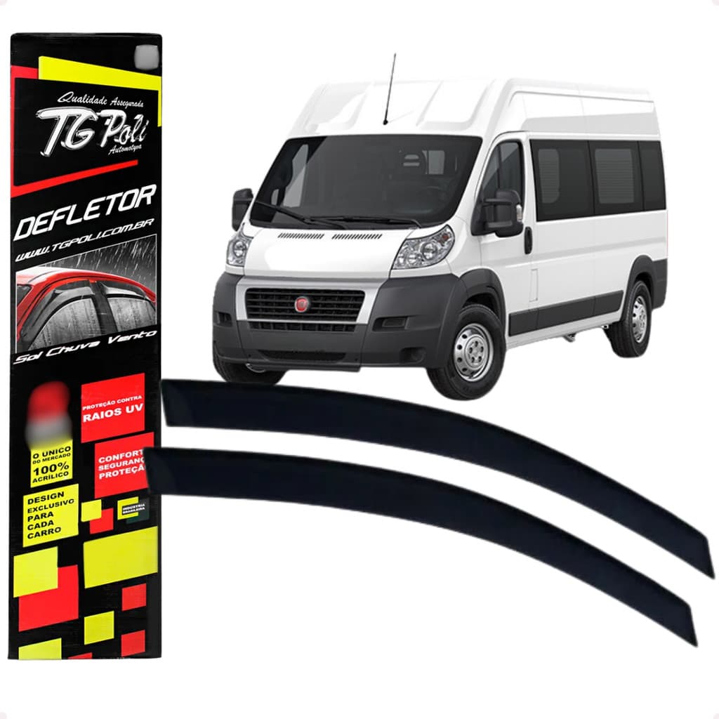 Calha de Chuva Refletor Fumê Fiat Ducato 2 Portas 2018 A 2024 Original TG Poli