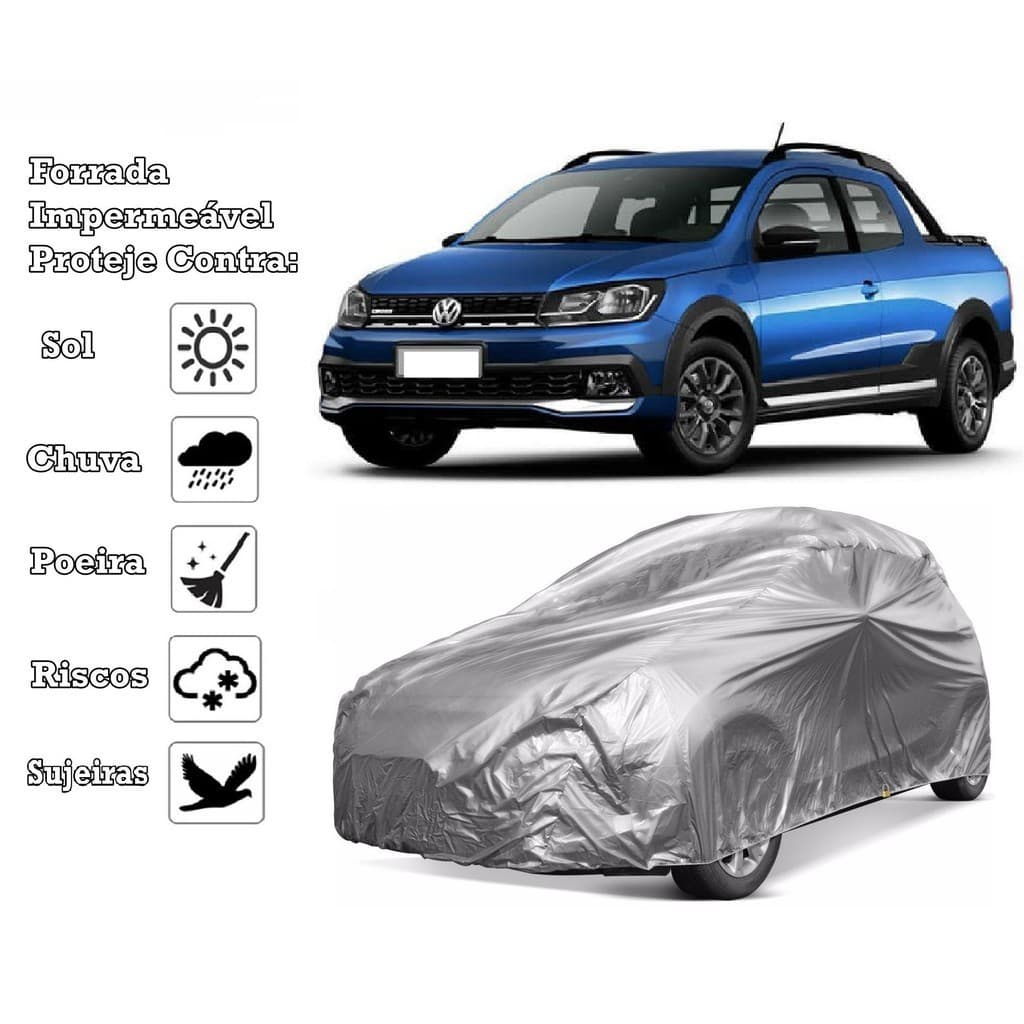 Capa Cobrir Carro Volkswagen Saveiro Forrada e 100% Impermeável