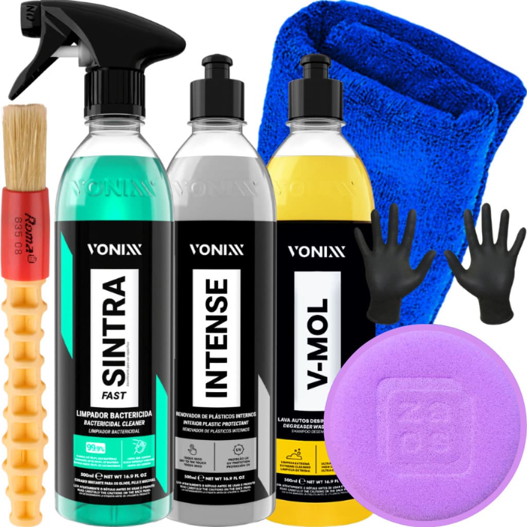 Kit Shampoo Automotivo V-Mol 500ml Sintra Intense Vonixx